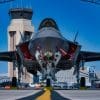 Tyndall Air Force Base’s latest U.S. Air Force F-35A Lightning II sits on the flight line at Tyndall Air Force Base, Florida, Aug. 16, 2024. Tyndall received its newest aircraft on Aug. 12, 2024. The F-35A showcases advanced technology and interoperability for collaborative defense operations. (U.S. Air Force photo by Airman 1st Class Victoria Moehlman)