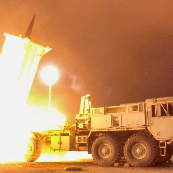 A Terminal High Altitude Area Defense (THAAD) interceptor is launched from the Pacific Spaceport Complex Alaska in Kodiak, Alaska, during Flight Experiment THAAD (FET)-01 on July 30, 2017 (EDT). During the test, the THAAD weapon system successfully intercepted an air-launched, medium-range ballistic missile (MRBM) target.