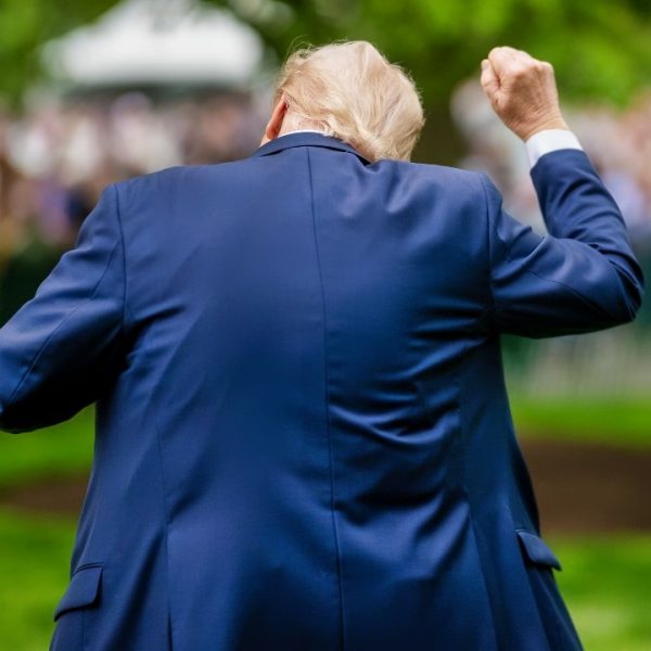 President Donald Trump departs the White House Easter Egg Roll on the South Lawn, Monday, April 21, 2025. (Official White House Photo by Daniel Torok)