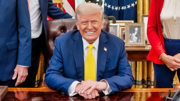 Donald Trump in the Oval Office