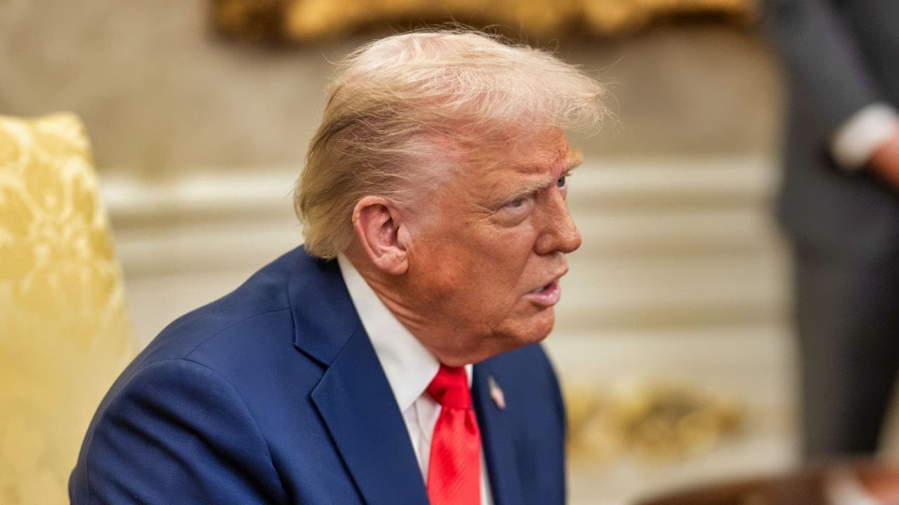 Donald Trump in the Oval Office April 2025