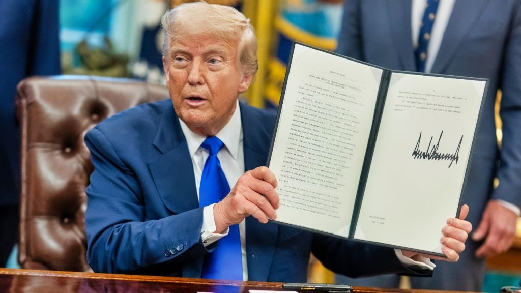 Donald Trump at the Big Desk in Oval Office