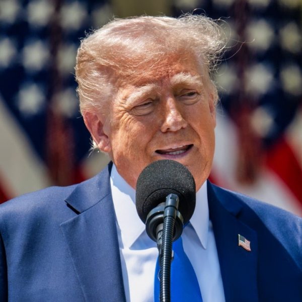 Trump Speaking Outside WH