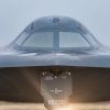 A B-2 Spirit Stealth Bomber, assigned to the 509th Bomb Wing, Whiteman Air Force Base, Missouri, taxis down a flight line, Oct 24, 2019. Total Force Airmen at Whiteman AFB are ready to execute the mission anytime, anywhere. (U.S. Air Force photo by Senior Airman Thomas Barley)