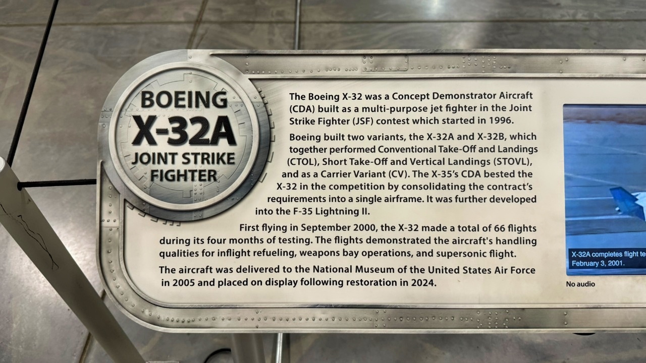 Boeing X-32 Fighter at USAF Museum July 2025