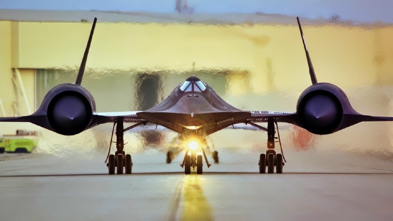 SR-71 Blackbird On Runway