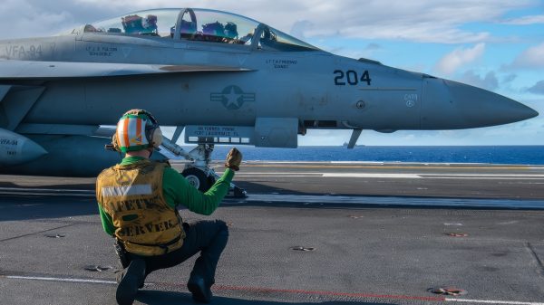 Super Hornet on Carrier In 2022