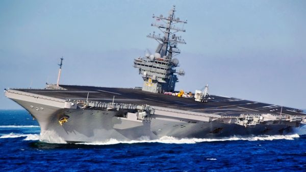(Oct. 30, 2007) - USS Ronald Reagan (CVN 76) conducts rudder checks as part of the ship's Board of Inspection and Survey (INSURV) following a six-month Planned Incremental Availability. All naval vessels are periodically inspected by INSURV to check their material condition and battle readiness. U.S. Navy photo by Mass Communication Specialist 2nd Class M. Jeremie Yoder (RELEASED)