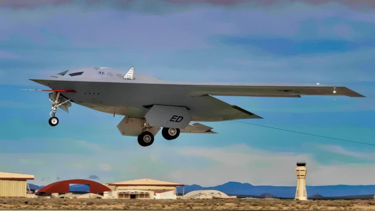 A B-21 Raider conducts flight tests, which includes ground testing, taxiing, and flying operations, at Edwards Air Force Base, California, where it continues to make progress toward becoming the backbone of the U.S. Air Force bomber fleet. The B-21 will possess the range, access, and payload to penetrate the most highly-contested threat environments and hold any target around the globe at risk. The B-21 program is on track to deliver aircraft in the mid-2020s to Ellsworth Air Force Base, South Dakota, which will be the first B-21 main operating base and location for the B-21 formal training unit. (Courtesy photo)