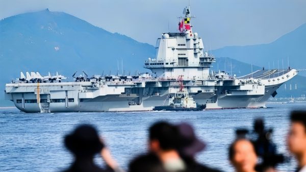 China Aircraft Carrier in Port