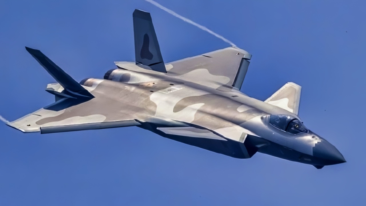China J-20A Fighter in the Sky