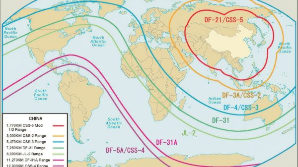 DF-31 Map Chinese ICBM Missiles