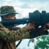 U.S. Marine Corps Sgt. Colin Clark, a mortarman assigned to Bravo Company, Battalion Landing Team 1/5, 15th Marine Expeditionary Unit, and a native of Texas, engages a target with a NightFighter S counter-unmanned aerial vehicle system during a demonstration for Philippine Marines assigned to Intelligence Company, 3rd Marine Brigade, as part of exercise KAMANDAG 8 at Tarumpitao Point, Palawan Province, Philippines, Oct. 17, 2024. KAMANDAG is an annual Philippine Marine Corps and U.S. Marine Corps-led exercise aimed at enhancing the Armed Forces of the Philippines’ defense and humanitarian capabilities by providing valuable training in combined operations with foreign militaries in the advancement of a Free and Open Indo-Pacific. This year marks the eighth iteration of this exercise and includes participants from the French Armed Forces, Royal Thai Marine Corps, and Indonesian Marine Corps; including continued participation from the Australian Defense Force, British Armed Forces, Japan Ground Self-Defense Force, and Republic of Korea Marine Corps. (U.S. Marine Corps photo by Sgt. Amelia Kang)