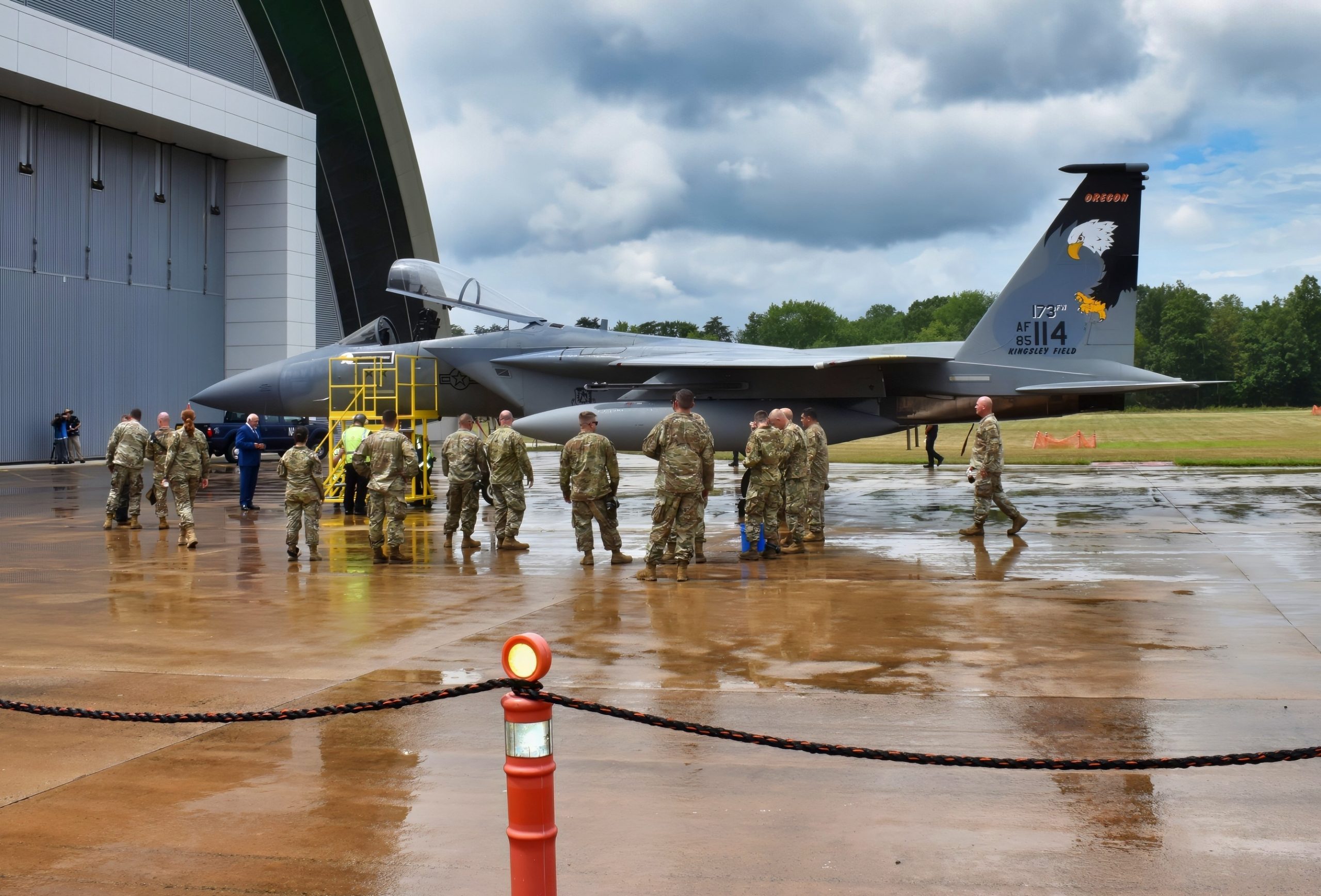 F-15C Fighter Coming in From Last Flight