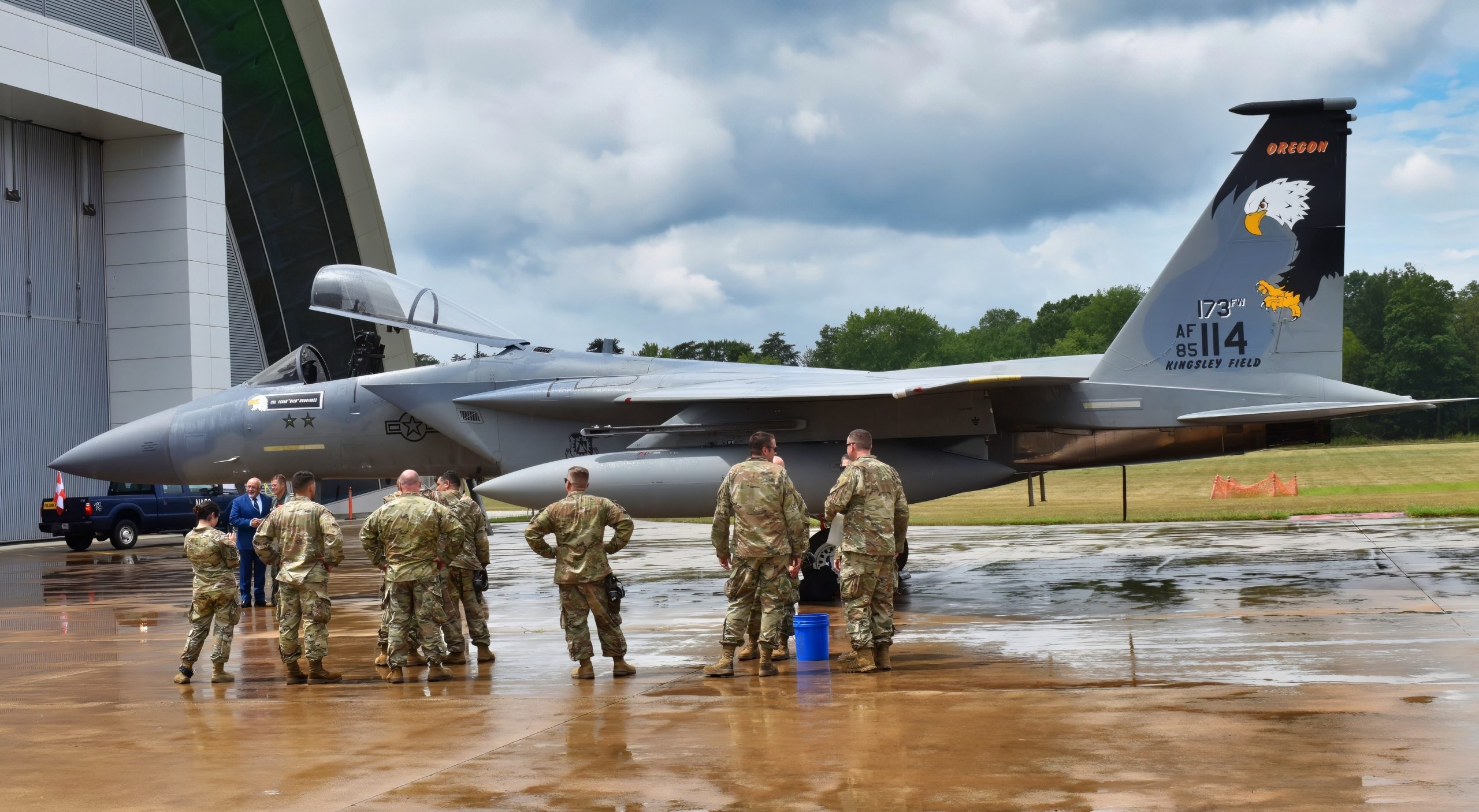 F-15C Fighter with Flight Crew