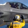 A joint team consisting of F-35 Patuxent River Integrated Test Force flight test members, U.S. Sailors and Marines, and the crew of the Japan Maritime Self-Defense Force Izumo-class multi-functional destroyer JS Kaga (DDH-184) are executing developmental sea trials in the eastern Pacific Ocean to gather the necessary data to certify F-35B Lightning II short takeoff and vertical landing aircraft operations. While aboard the MSDF’s largest ship, the Pax ITF flight test team has been gathering compatibility data for analysis in order to make recommendations for future F-35B operational envelopes, further enhancing the Japanese navy's capabilities. The results of the testing will contribute to improved interoperability between Japan and the United States, strengthening the deterrence and response capabilities of the Japan-U.S. alliance and contributing to peace and stability in the Indo-Pacific region. Japan is an F-35 Joint Program Office foreign military sales customer planning to purchase 42 F-35Bs. The F-35 Joint Program Office continues to develop, produce, and sustain the F-35 Air System to fulfill its mandate to deliver a capable, available, and affordable air system with fifth-generation capabilities.