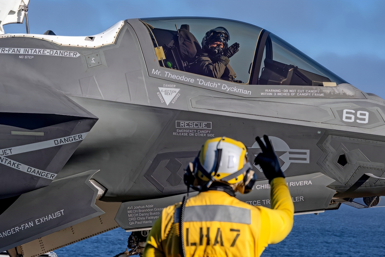 A joint team consisting of F-35 Patuxent River Integrated Test Force flight test members, U.S. Sailors and Marines, and the crew of the Japan Maritime Self-Defense Force Izumo-class multi-functional destroyer JS Kaga (DDH-184) are executing developmental sea trials in the eastern Pacific Ocean to gather the necessary data to certify F-35B Lightning II short takeoff and vertical landing aircraft operations. While aboard the MSDF’s largest ship, the Pax ITF flight test team has been gathering compatibility data for analysis in order to make recommendations for future F-35B operational envelopes, further enhancing the Japanese navy's capabilities. The results of the testing will contribute to improved interoperability between Japan and the United States, strengthening the deterrence and response capabilities of the Japan-U.S. alliance and contributing to peace and stability in the Indo-Pacific region. Japan is an F-35 Joint Program Office foreign military sales customer planning to purchase 42 F-35Bs. The F-35 Joint Program Office continues to develop, produce, and sustain the F-35 Air System to fulfill its mandate to deliver a capable, available, and affordable air system with fifth-generation capabilities.