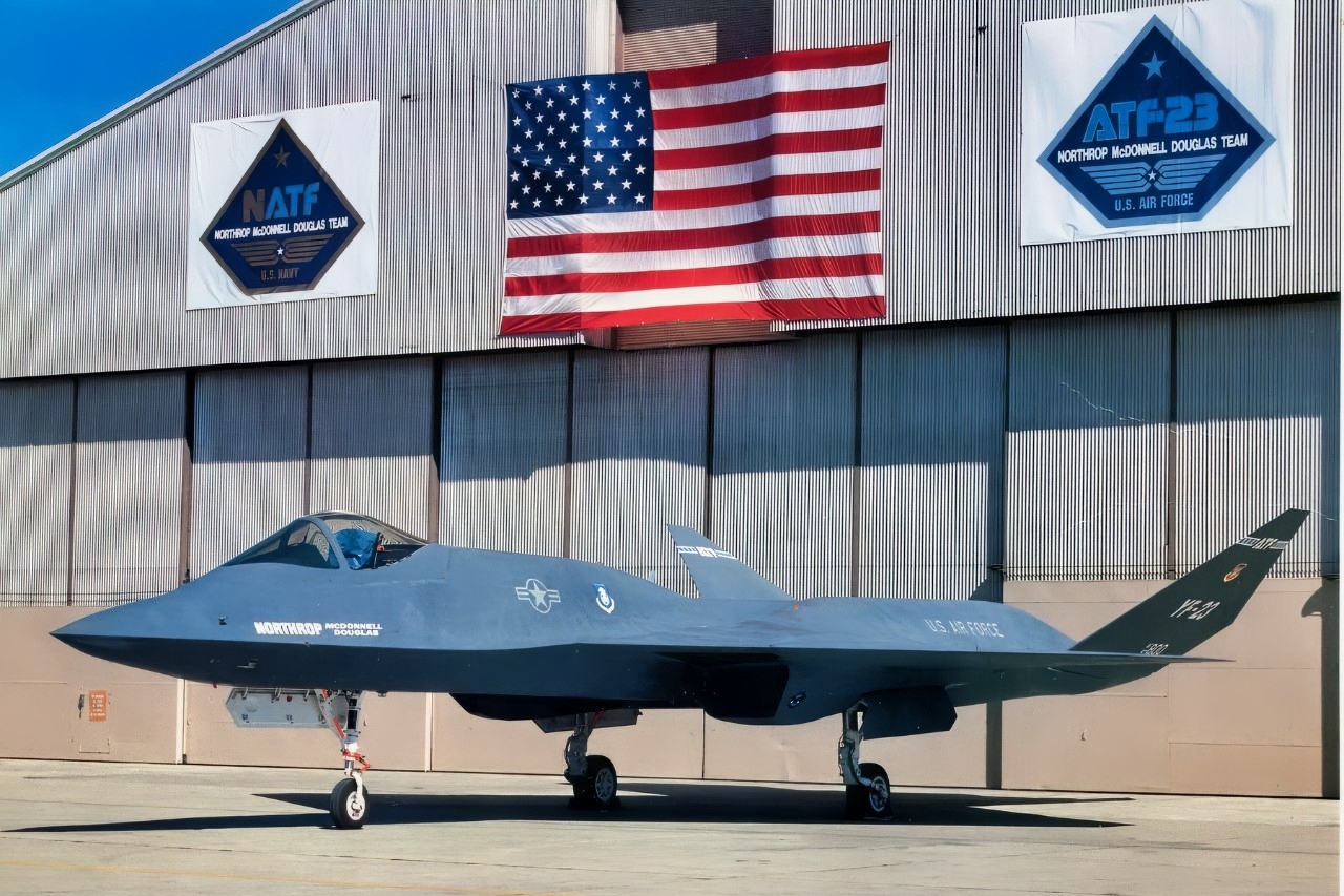 YF-23 Black II Widow Fighter Flag