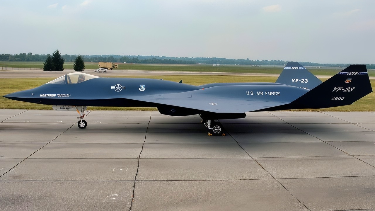 DAYTON, Ohio -- Northrop-McDonnell Douglas YF-23 at the National Museum of the United States Air Force. (U.S. Air Force photo)