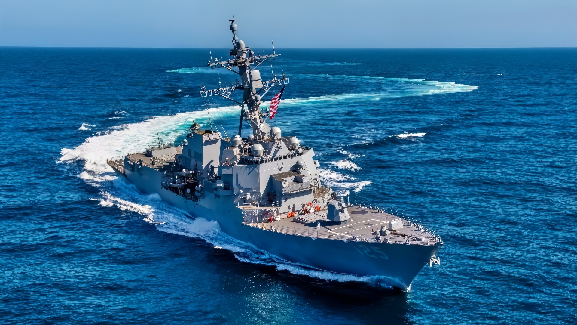 Pascagoula, MS - The future USS Jack H. Lucas (DDG 125) completed acceptance trials, May 18. DDG 125 is the first Arleigh Burke-class guided-missile destroyer built in the Flight III configuration. Photo courtesy of Huntington Ingalls Industries' Ingalls Shipbuilding division