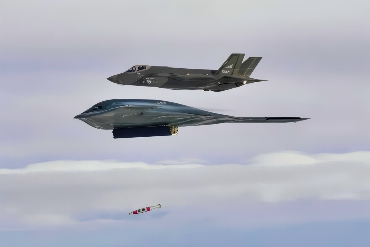 B-2 Bomber Dropping Bomb