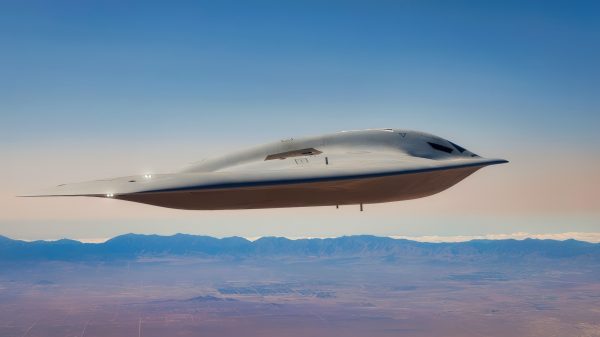 A second B-21 Raider, the nation’s sixth-generation stealth bomber, joins flight testing at Edwards Air Force Base, Calif., Sept. 11, 2025. The program is a cornerstone of the Department of the Air Force’s nuclear modernization strategy, designed to deliver both conventional and nuclear payloads. (Courtesy photo)
