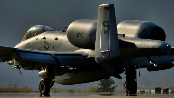An A-10 Thunderbolt II aircraft from the 303rd Fighter Squadron, Whiteman Air Force Base, Mo., arrive at Bagram Air Field, Afghanistan, April 10, 2014. The arrival of the aircraft marks a transition from the 75th Fighter Squadron, Moody Air Force Base, Ga., to the 303rd Fighter Squadron, Whitman Air Force Base, Mo. (U.S. Air Force photo/Staff Sgt. Vernon Young Jr.) VERNONYOUNGJR