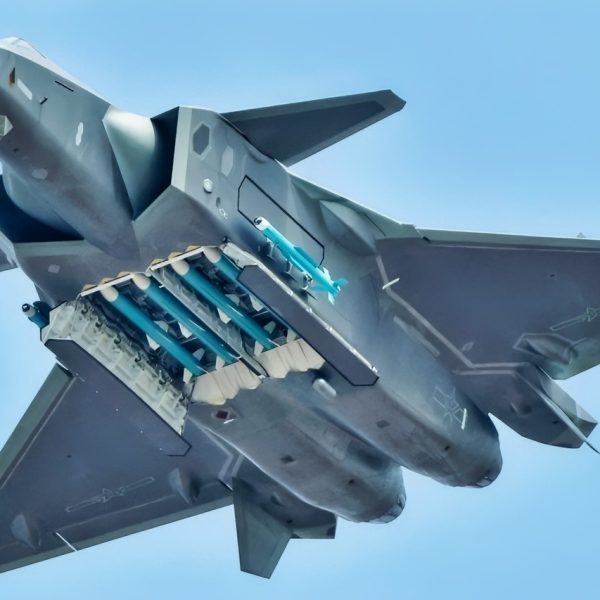 China J-20 Fighter with Missiles