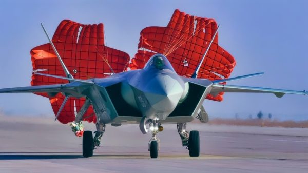 China J-20 With Parachute