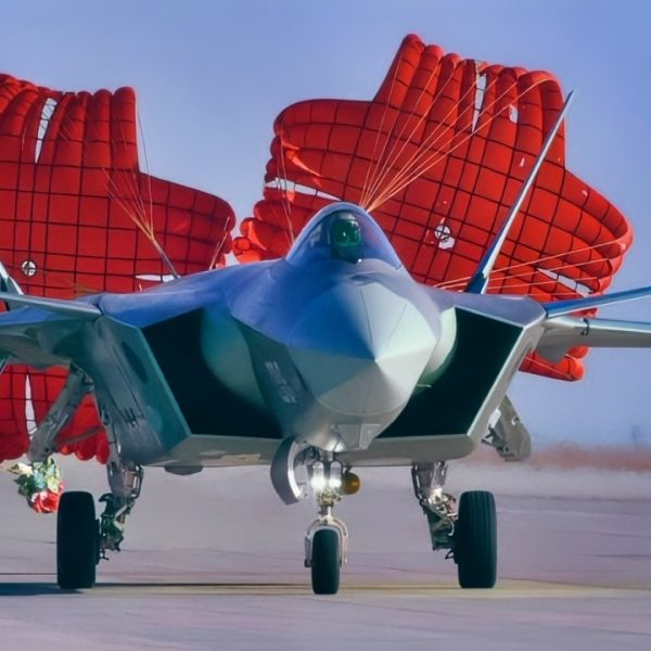 China J-20 With Parachute