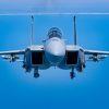 A U.S. Air Force F-15EX Eagle II flies over the Gulf of America, September 16, 2025. The F-15EX, from the 40th Flight Test Squadron at Eglin Air Force Base, Florida, is one of the first F-15EXs in the Air Force, and is going through developmental and operational test series at Eglin to prepare the platform to be delivered to the warfighter.  (U.S. Air Force photo by Tech Sgt. Jacob Stephens)