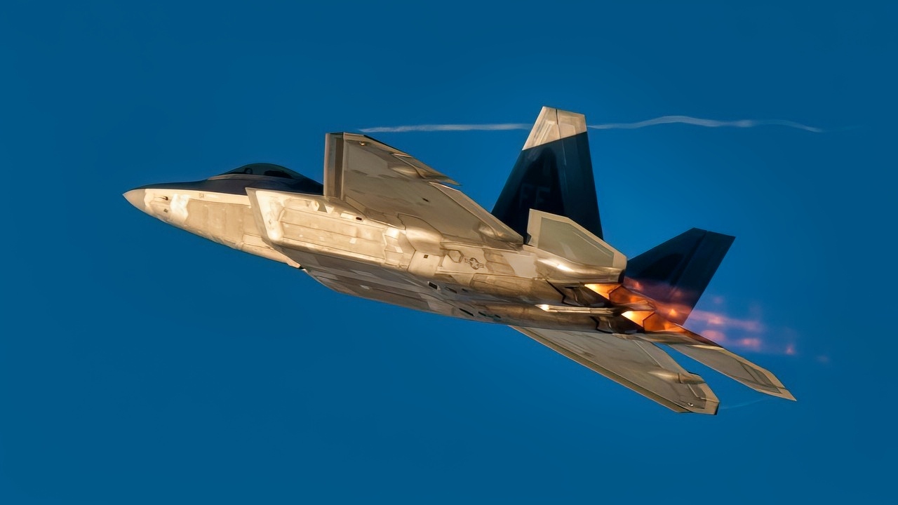 A U.S. Air Force F-22 Raptor assigned to Joint Base Langley-Eustis, Virginia, takes off during Checkered Flag 23-1 at Tyndall Air Force Base, Florida, Nov. 4, 2022. Checkered Flag is a large-force aerial exercise which fosters readiness and interoperability through the incorporation of 4th and 5th-generation aircraft during air-to-air combat training. The 23-1 iteration of the exercise was held Oct. 31 - Nov. 10, 2022. (U.S. Air Force photo by Tech. Sgt. Betty R. Chevalier)