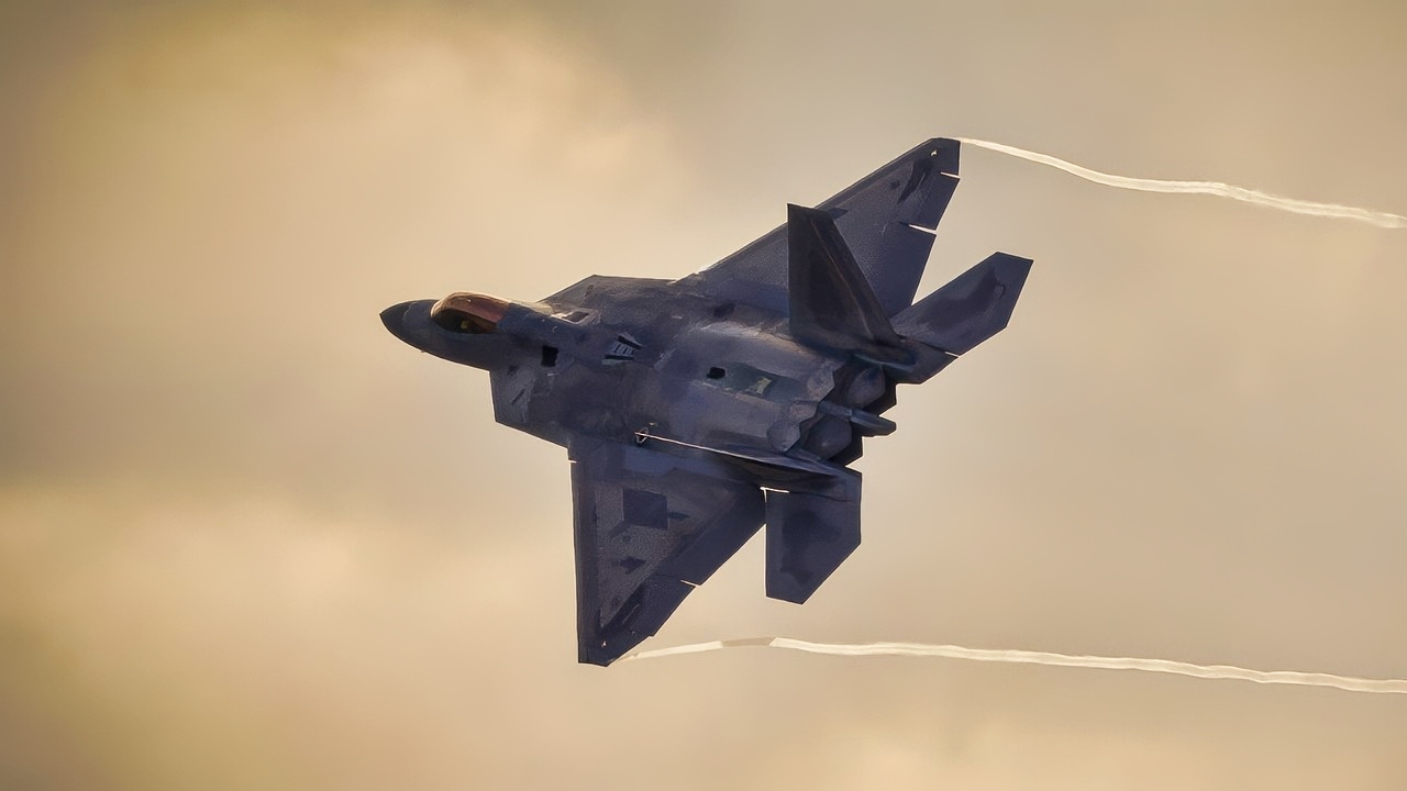 F-22 Raptor In the Dust