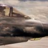 An F-35 Lightning II pilot from Hill Air Force Base, Utah, waits to taxi onto the runway June 20, 2019, at Mountain Home Air Force Base, Idaho. This double exposure photo was achieved in camera by combining two perspectives, a photo of the F-35 and photo of the sky, to create a singular image. (U.S. Air Force photo illustration by Airman 1st Class Andrew Kobialka)