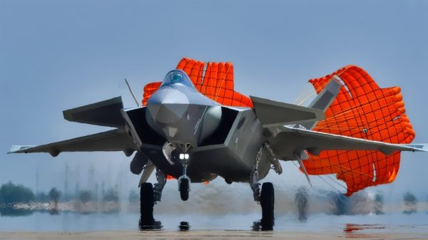 J-20 Stealth Fighter Landing