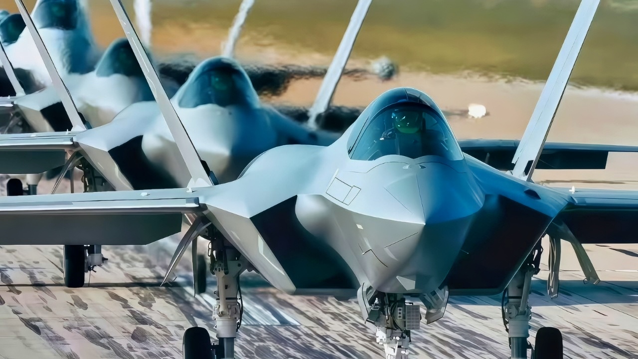 J-35 Fighter In Elephant Walk PLAAF Photo