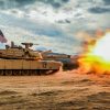 An M1A2 Abrams main battle tank with 1-16th Infantry, 1st Armored Brigade Combat Team, 1st Infantry Division, conducts a Live Fire Accuracy Screening Test Sept. 28, 2025, on Novo Selo Training Area, Bulgaria. The LFAST is used to assess and confirm the accuracy of its firing system before live fire gunnery, ensuring the tank is ready for combat and its firing control systems are functioning correctly. Abrams live fire exercises increase the lethality of crews on collective tables while generating warfighting readiness and combat credible forces along NATO’s Eastern Flank. (U.S. Army photo by Sgt. 1st Class Richard Perez)