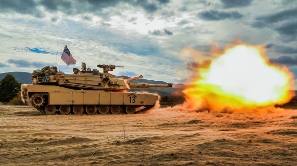 An M1A2 Abrams main battle tank with 1-16th Infantry, 1st Armored Brigade Combat Team, 1st Infantry Division, conducts a Live Fire Accuracy Screening Test Sept. 28, 2025, on Novo Selo Training Area, Bulgaria. The LFAST is used to assess and confirm the accuracy of its firing system before live fire gunnery, ensuring the tank is ready for combat and its firing control systems are functioning correctly. Abrams live fire exercises increase the lethality of crews on collective tables while generating warfighting readiness and combat credible forces along NATO’s Eastern Flank. (U.S. Army photo by Sgt. 1st Class Richard Perez)