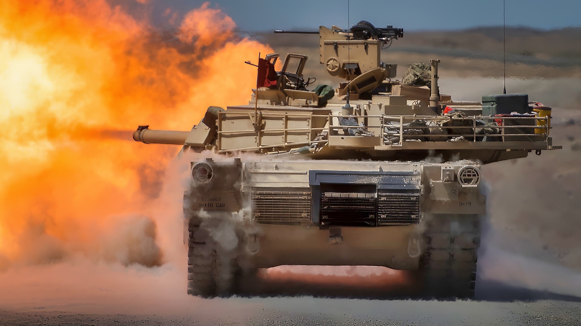 M1 Abrams Tank Firing In Test Run