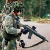A Swedish Marine with the 2nd Amphibious Battalion, 1st Marine Regiment reloads an Automatkarbin 5 service rifle during a live fire range as part of exercise Archipelago Endeavor 25 in Berga, Sweden, Aug. 28, 2025. Exercise Archipelago Endeavor 25 increases compatible interoperability between the U.S. Marine Corps and Swedish Amphibious Forces by executing combined amphibious operations in and around the Baltic Sea littorals. (U.S. Marine Corps photo by Lance Cpl. Frank Sepulveda Torres)