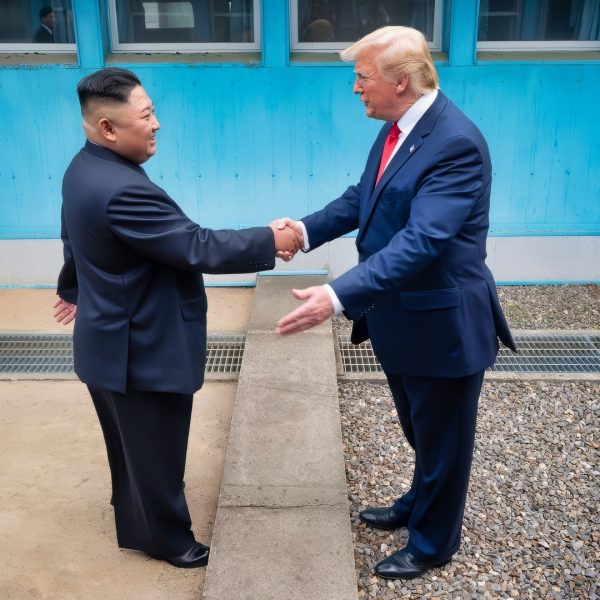 North Korea and Donald Trump DMZ