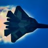 Su-57 Felon Fighter with Trail