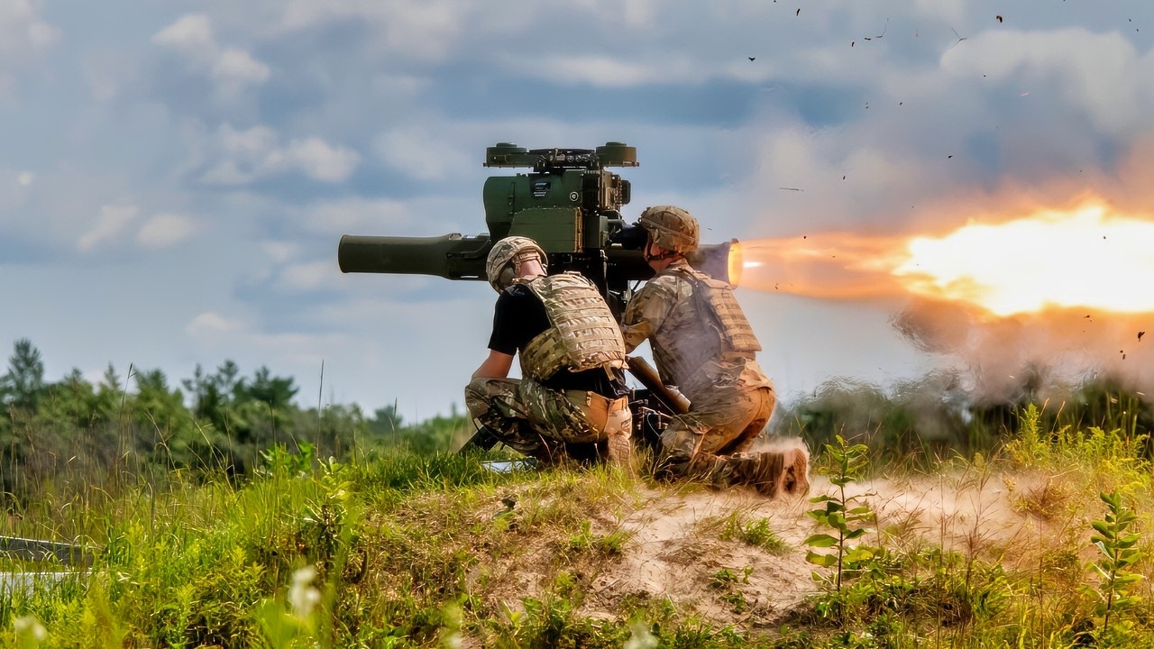 Soldiers with the 1st Battalion, 128th Infantry of the Wisconsin National Guard launch a Tube-launched Optically-