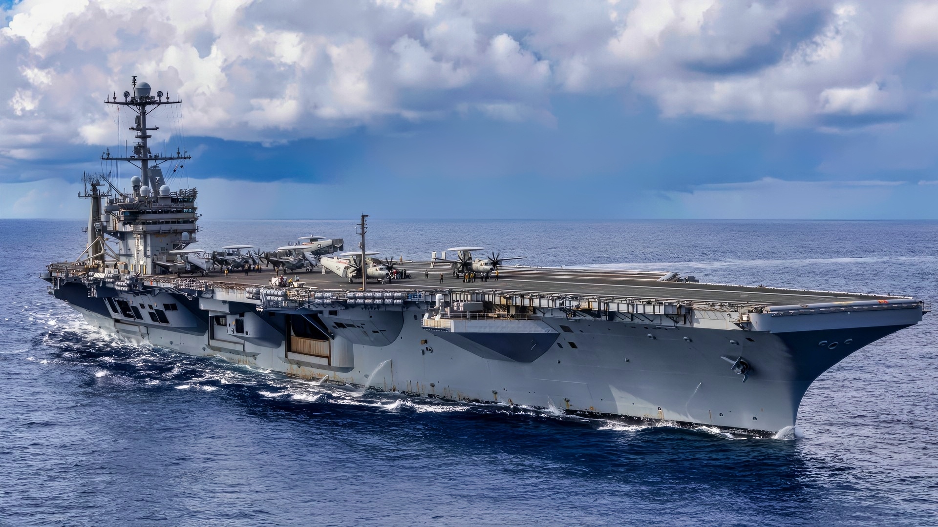 (Sept. 23, 2025) The Nimitz-class aircraft carrier USS Harry S. Truman (CVN 75) conducts carrier qualifications in the Atlantic Ocean. Truman is currently underway carrying out routine operations that support the Navy’s commitment to readiness, innovation, and future fleet lethality. (U.S. Navy photo by Mass Communication Specialist 2nd Class Mike Shen)
