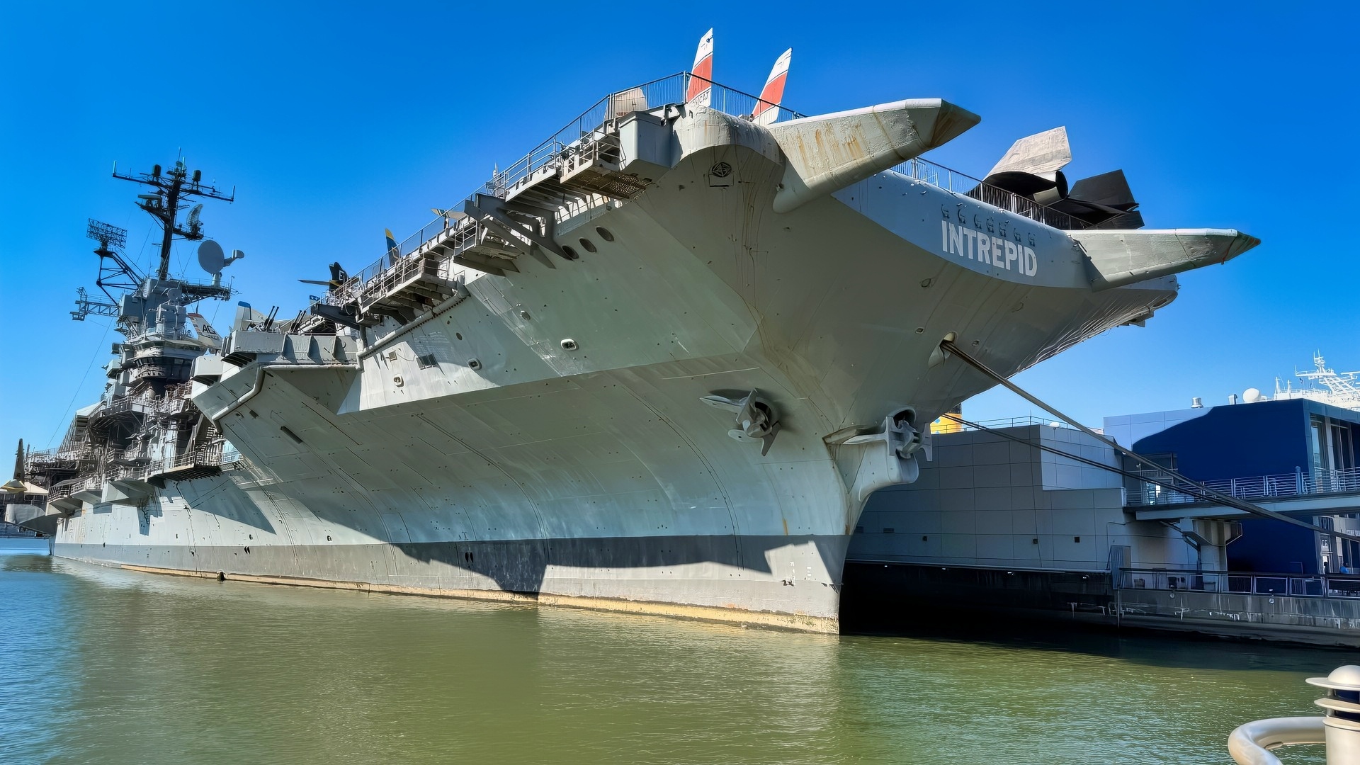 USS Intrepid in New York Harbor