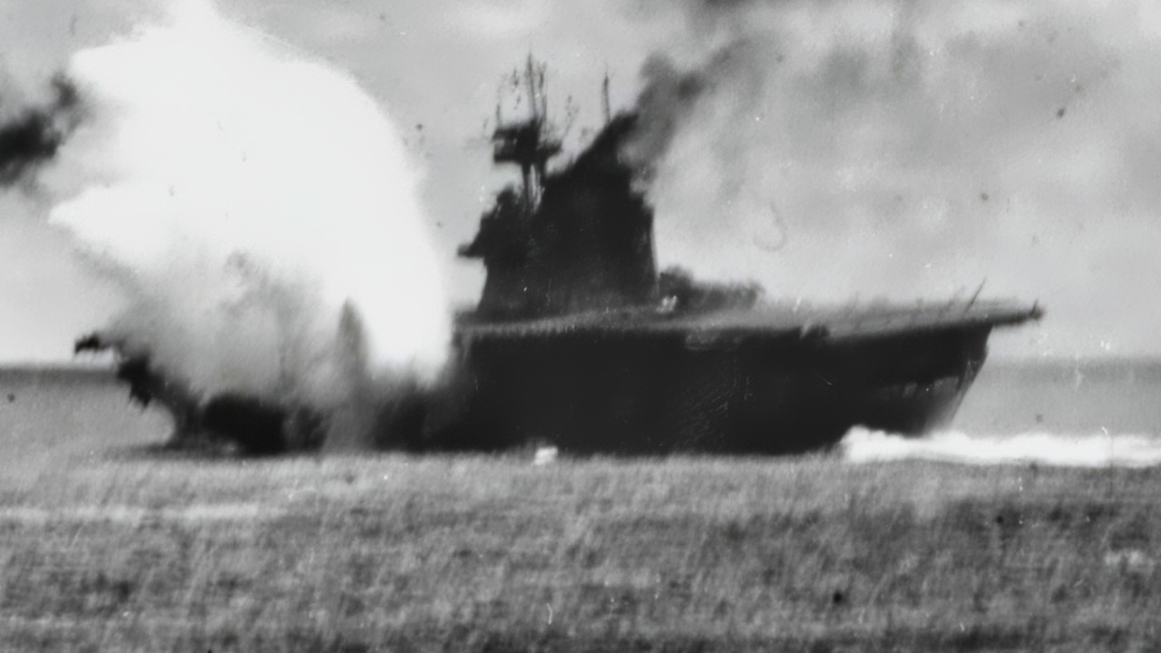 USS Yorktown Under Attack