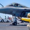 (July 20, 2008) Lt. Cmdr. Christopher Biggs shoots a French F-2 Rafale off the aircraft carrier USS Theodore Roosevelt (CVN 71) during combined French and American carrier qualifications. This event marks the first integrated U.S. and French carrier qualifications aboard a U.S. aircraft carrier. U.S. Navy photo by Mass Communication Specialist 3rd Class Jonathan Snyder (Released)