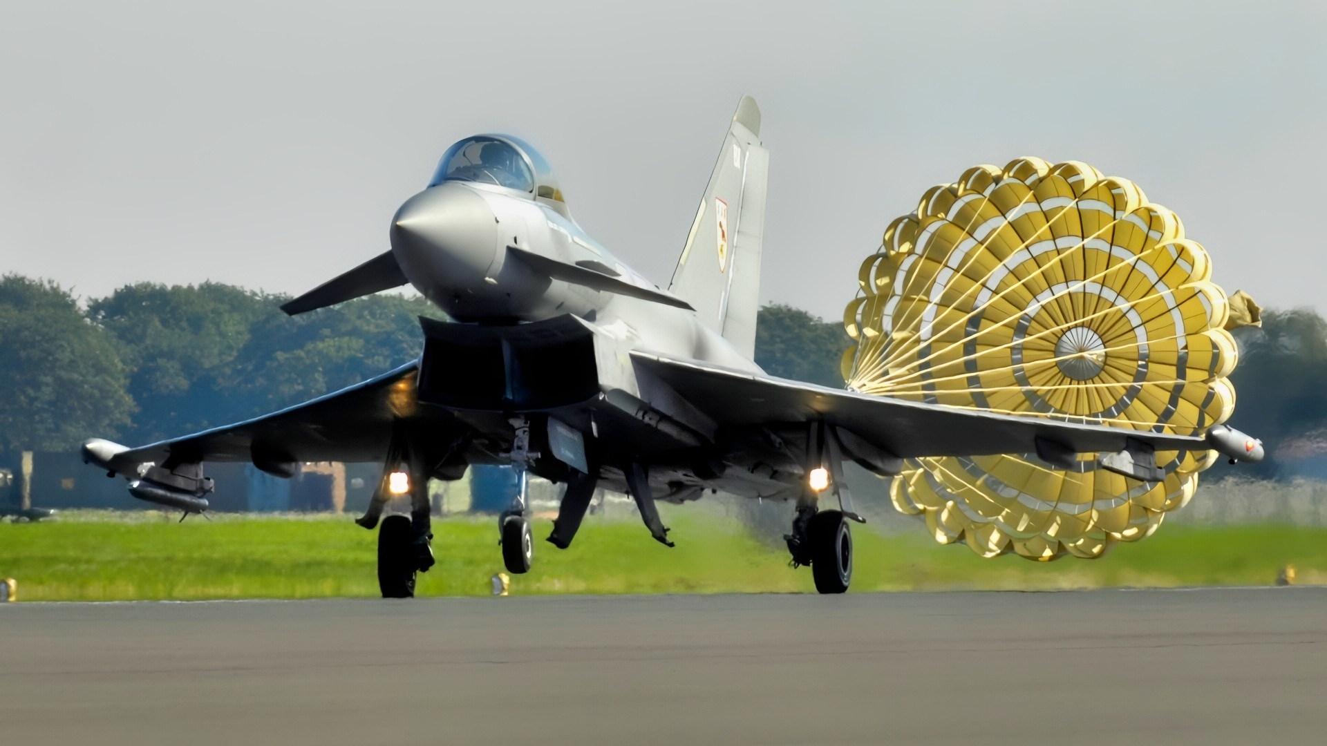 Eurofighter Typhoon with Parachute