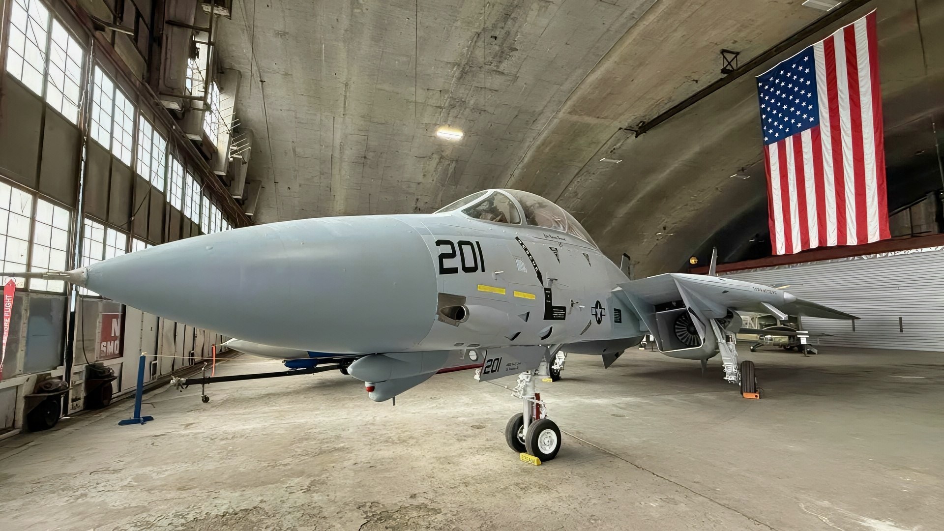 F-14 Tomcat Fighter in Hanger NSJ Photo