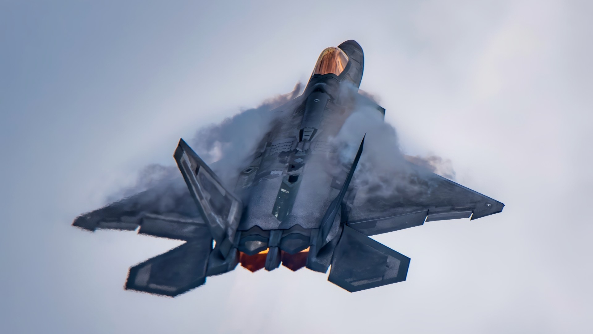 Maj. Paul Lopez, F-22 Raptor Demonstration Team commander, performs during the Chicago Air and Water Show, Aug. 17, 2019. Founded in 2007, the F-22 Demo Team showcases the unique capabilities of the world's premier fifth-generation fighter aircraft. (U.S. Air Force photo by 2nd Lt. Samuel Eckholm)